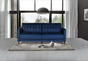 Direct Anastasia Mid Century Modern Velvet Uphostered Tufted Convertible Sleeper Sofa