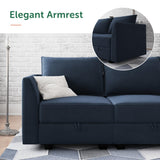 Modular Sectional Sofa Velvet L Shaped Couch with Storage Ottoman Convertible