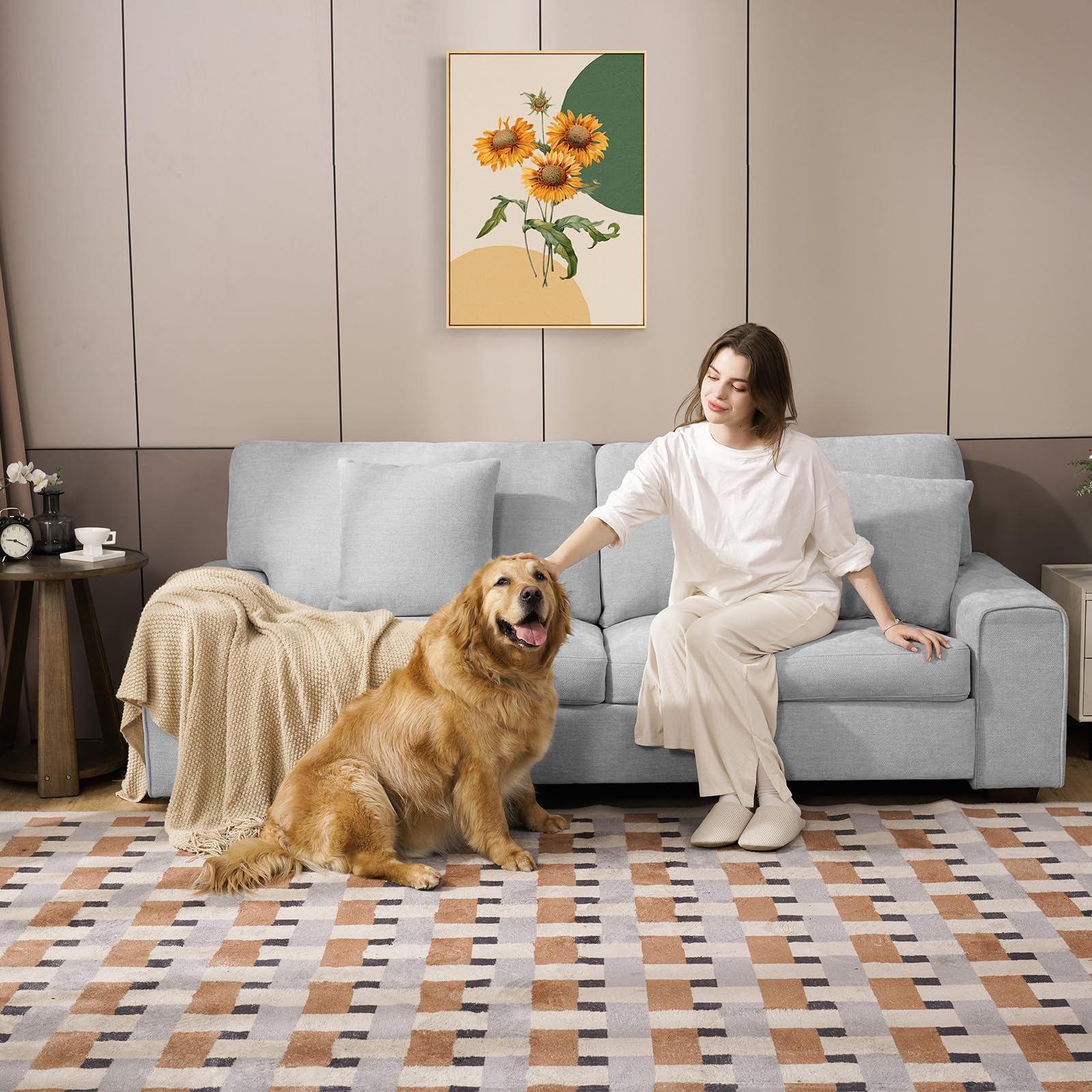 Modern Living Room Chenille Recliner Sofa Small Sofa,loveseat Sofa
