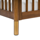 Gelato 4-in-1 Convertible Crib with Toddler Bed Conversion in Natural Walnut and Brushed