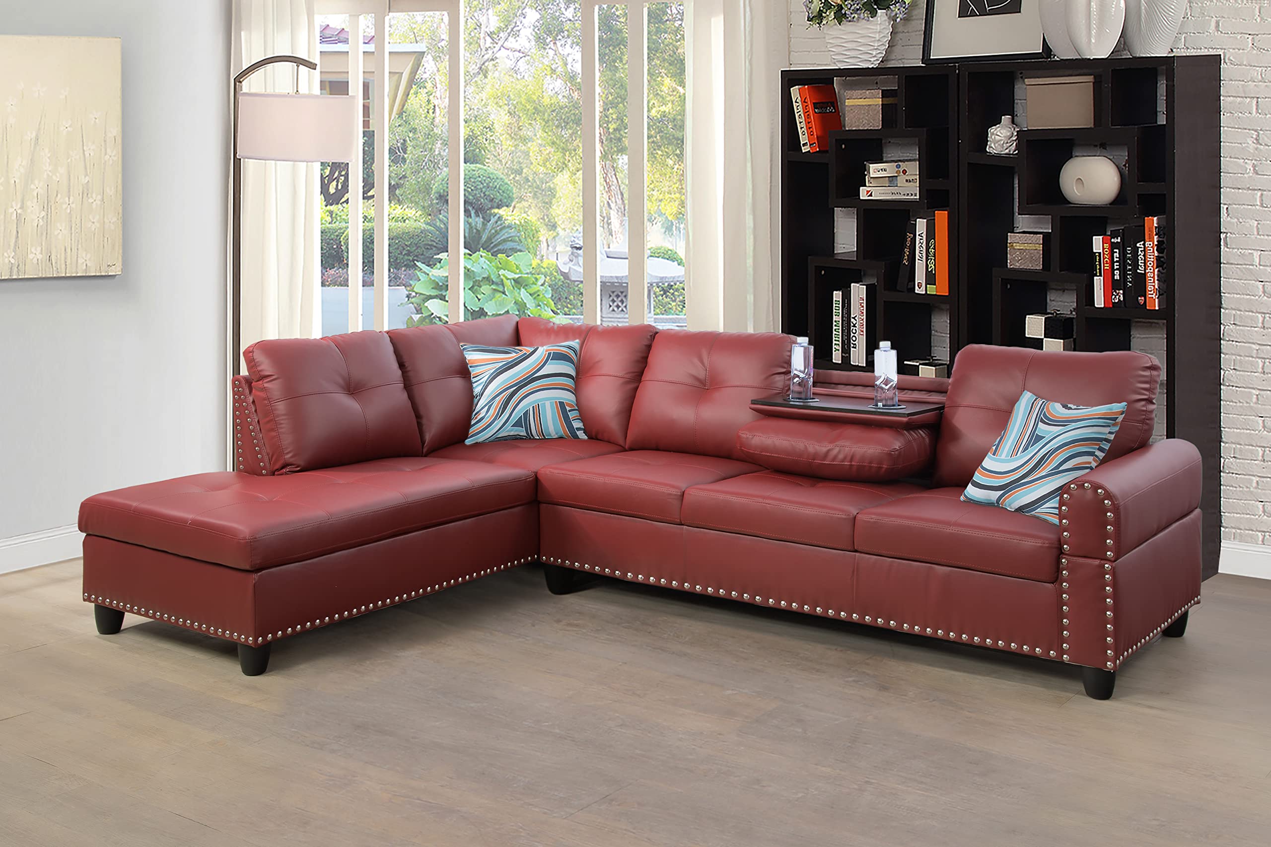 Sectional Sofas, Burgundy
