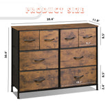 Dresser for Bedroom with 8 Drawers, Wide Fabric Dresser for Storage and Organization