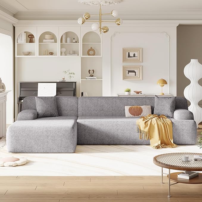 P.Purlove Modular L-Shaped Sectional Sofa – Multiple Sizes, Reversible Chaise