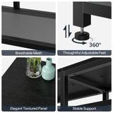 LED TV Stand with Charging Station - 4-Tier Entertainment Center for 65" TVs