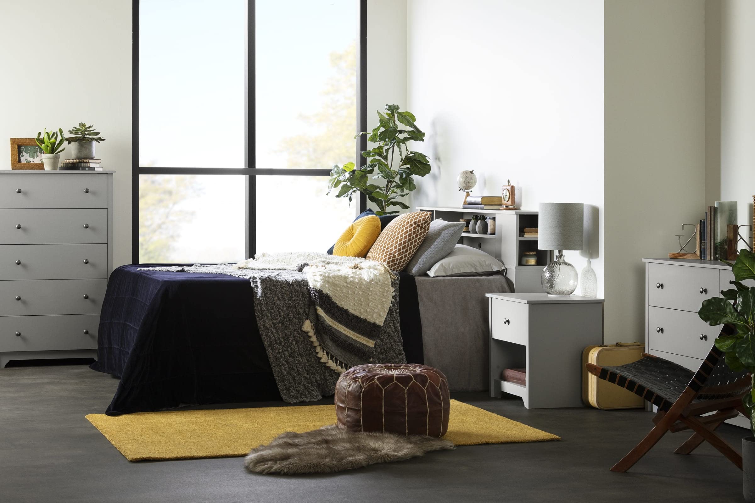 South Shore Vito 1-Drawer Nightstand, Soft Gray