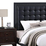 Benjara VEA Modern Platform Queen Bed, Deep Tufted Upholstery