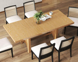 Stretching Dining Room Table, Modern Expandable Wood DiningTable, 54"-72" L Extend