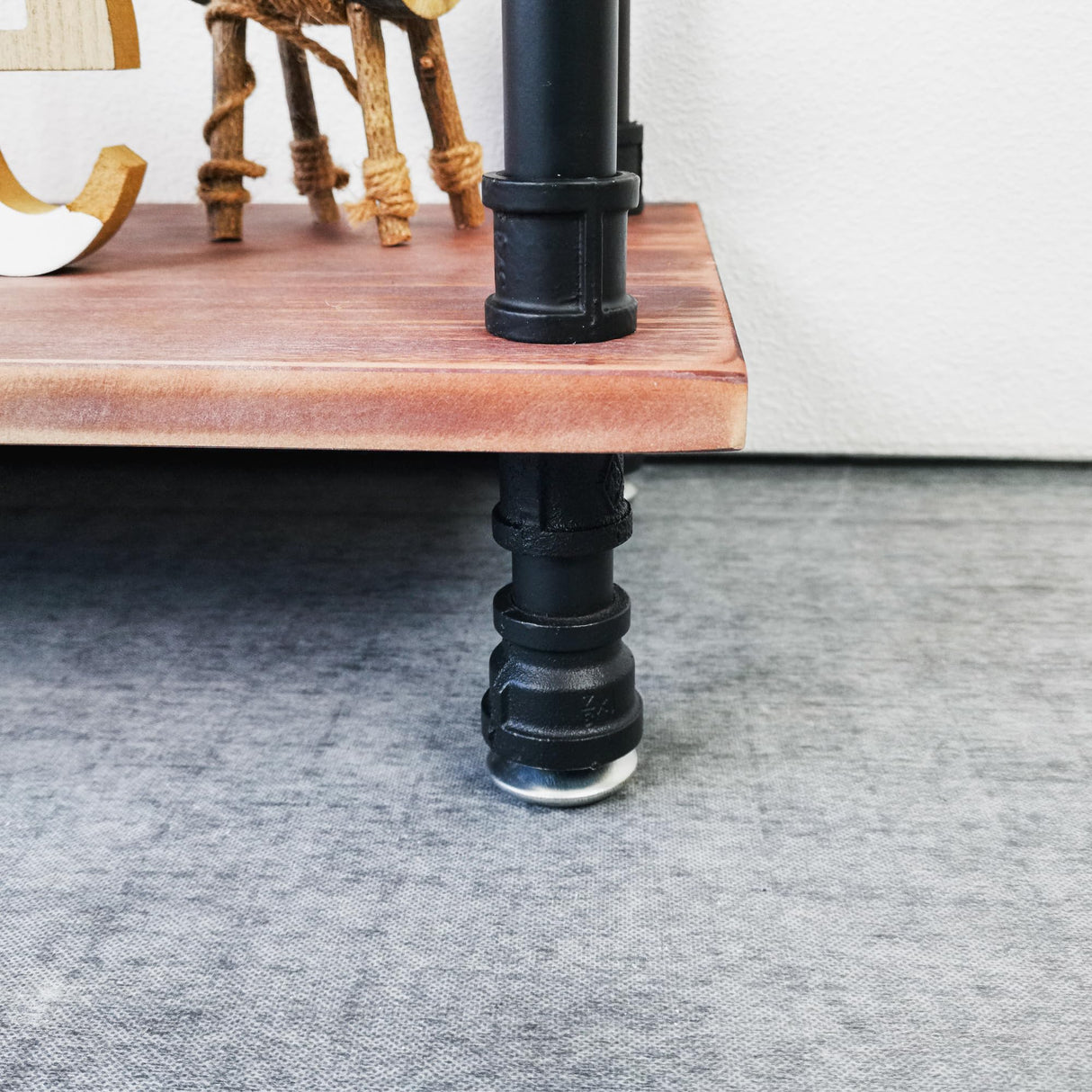 Industrial Bookshelves, Wood Pipe Bookshelf, 5 Shelf Rustic Display Storage Tall Standing