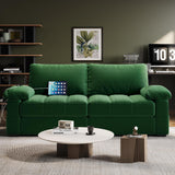 79" Sofa Couch Modern Velvet Couch with Removable Covers & USB Ports Oversized