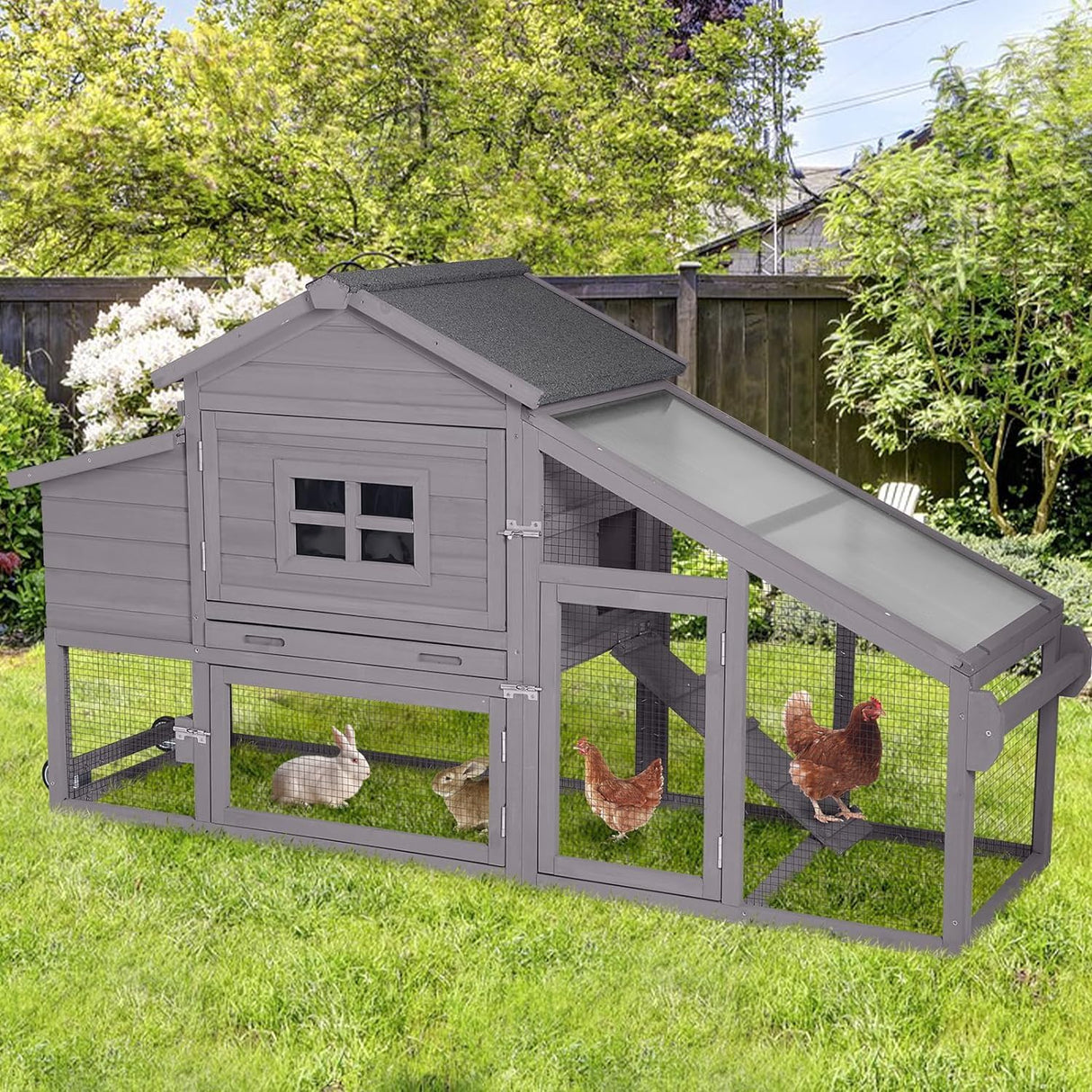 Chicken Coop for 4 Chickens, Mobile Chicken House