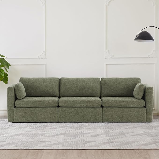 Oversized Modular Sectional Convertible Fabric Sofa Set, FSC Certified Extra Large Sectional Deep Seat Couch for Living Room