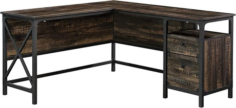 Steel River Rustic Industrial Style L-Shaped Corner Desk