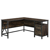 Steel River Rustic Industrial Style L-Shaped Corner Desk