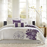 Lola Sateen Cotton Comforter Set-Casual Medallion Floral Design All Season