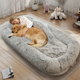 Human Dog Bed for Adults - Orthopedic Memory Foam, 76" Long