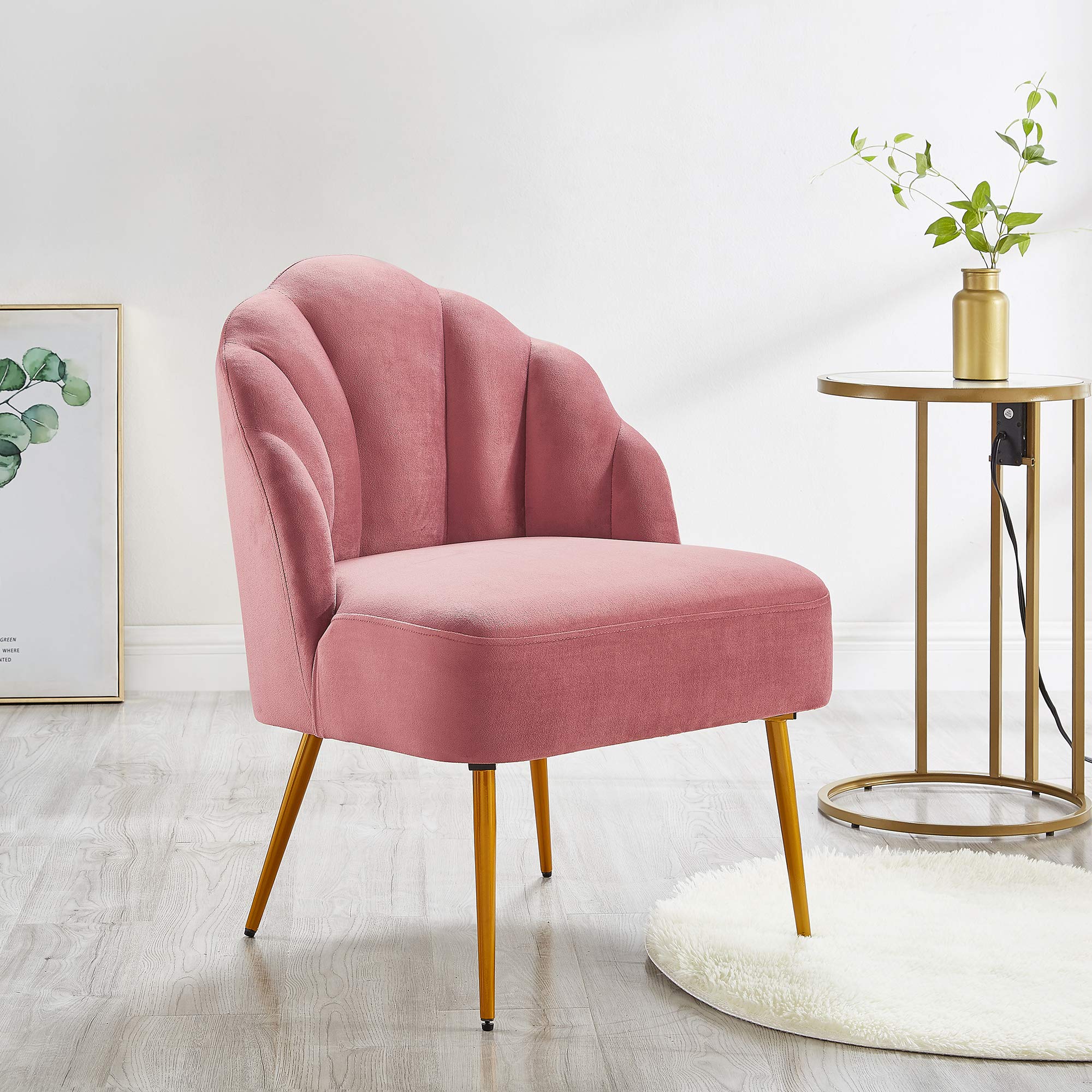 Accent Chair, 26D x 23.5W x 32.25H in, Rose