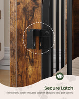 Wooden Dog Crate Furniture with Charging Station & Storage