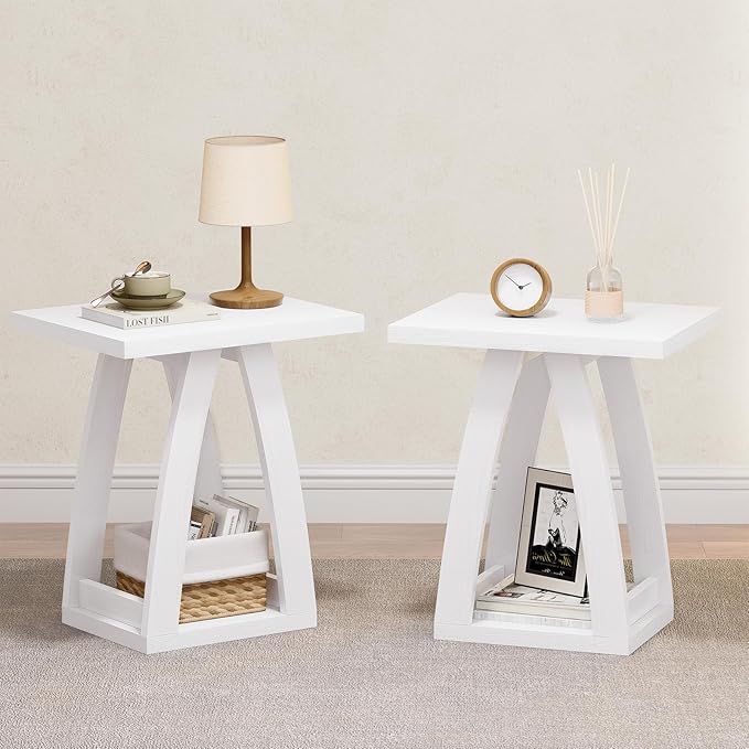 End Table, Side Table, Nightstand, Sofa Side Table with Shelf, Modern End Table