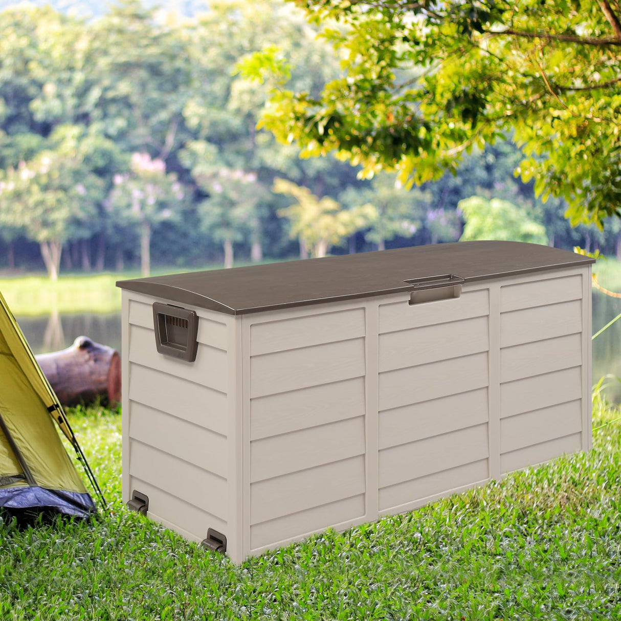 75 Gallon Outdoor Storage Box, Patio Deck Box Furniture