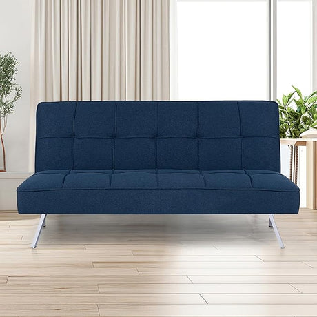 Madison Modern Futon Sofa Bed - Compact Design for Small Spaces - Convertible Futon