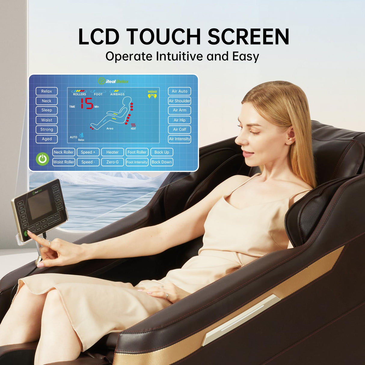 Massage Chair, Full Body Zero Gravity Recliner with AI Voice Control, SL Track