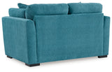 Keerwick Scandinavian Loveseat with 4 Toss Pillows, Blue