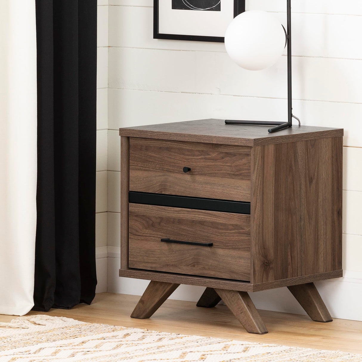Flam 2-Drawer Nightstand-End Table