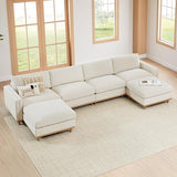 Super Large Luxury Loveseat Sectional Modular Sofa, Down Filled Modern Sofa