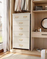 Products Vertical Dresser Storage Tower - Sturdy Steel Frame, Wood Top, Easy Pull Fabric