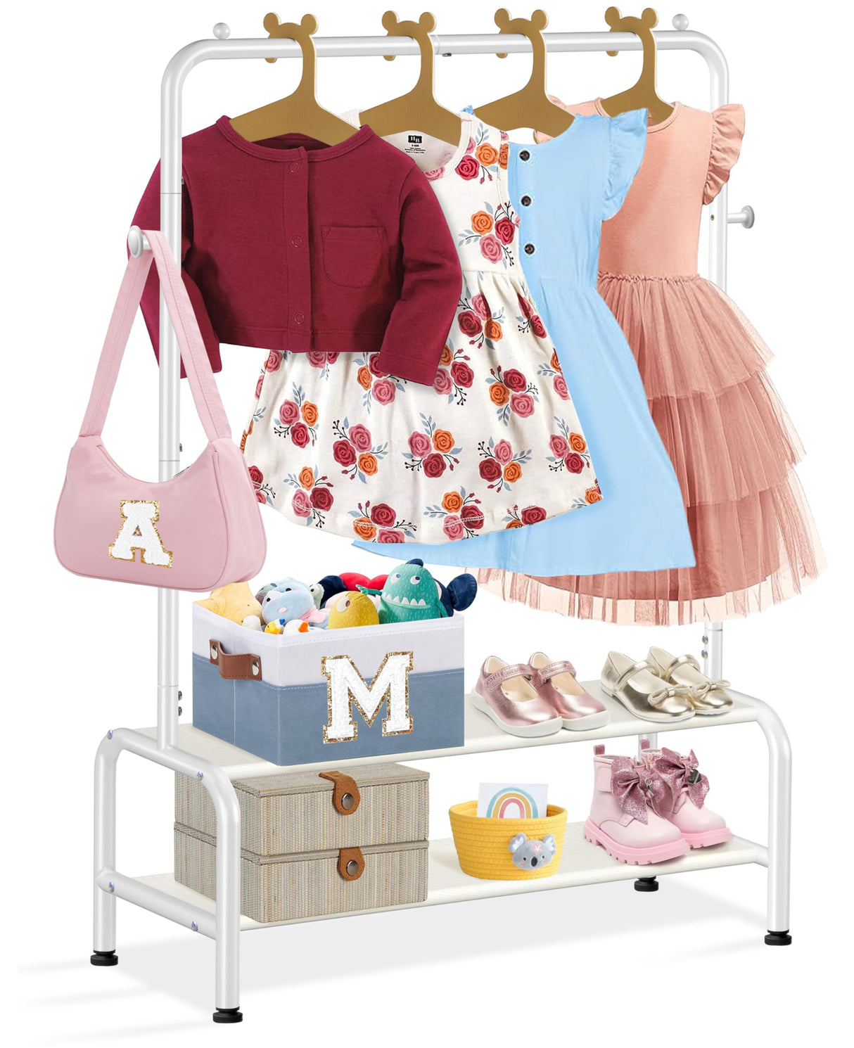 Kids Clothing Rack - Kids Dress Up Clothes Storage Racks - Baby Toddler Closet