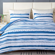 3 Pieces Comforter Set King Size, Cotton Fabric with Microfiber Inner Fill