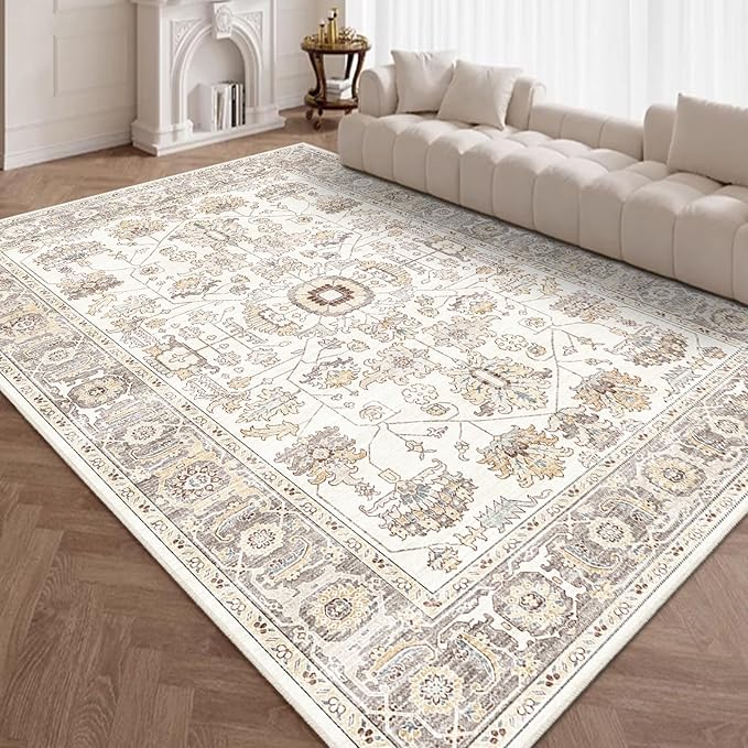 Area Rug 9x12, Area Rugs 9x12 Living Room, Large Area Rug, Cream Area Rugs 9x12