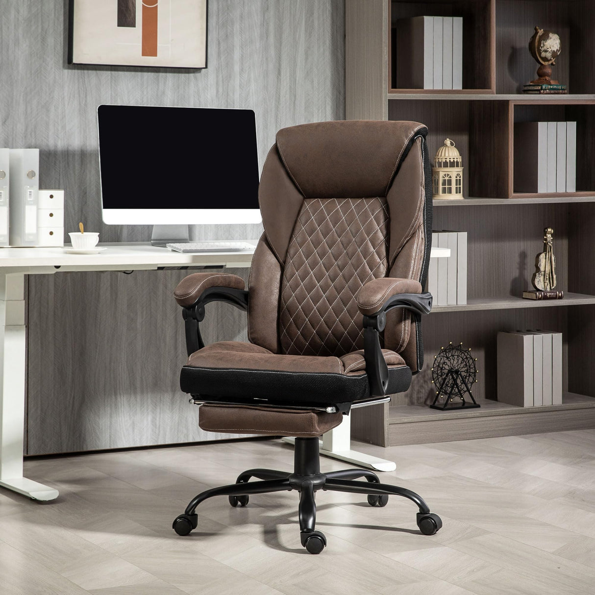 Executive Office Chair with Foot Rest, Big and Tall Ergonomic Desk Chair