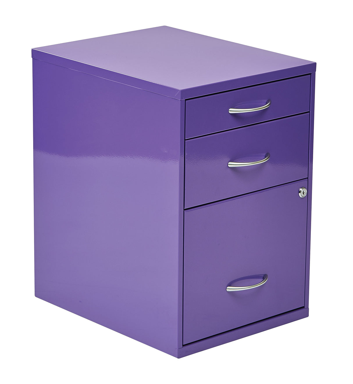 Home Furnishings HPB Heavy Duty 3-Drawer Metal File Cabinet for Standard Files and Office Supplies