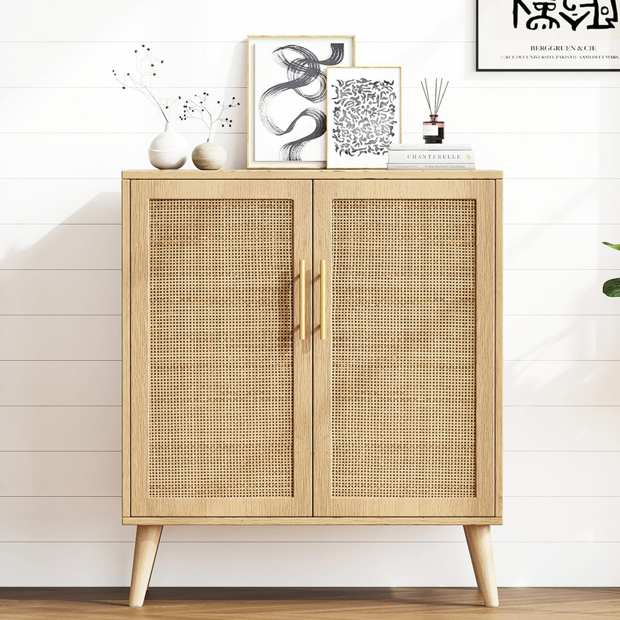 Cabinet with 2 Doors, Bathroom Floor Cabinet, Modern Sideboard Buffet Cabinet, Accent