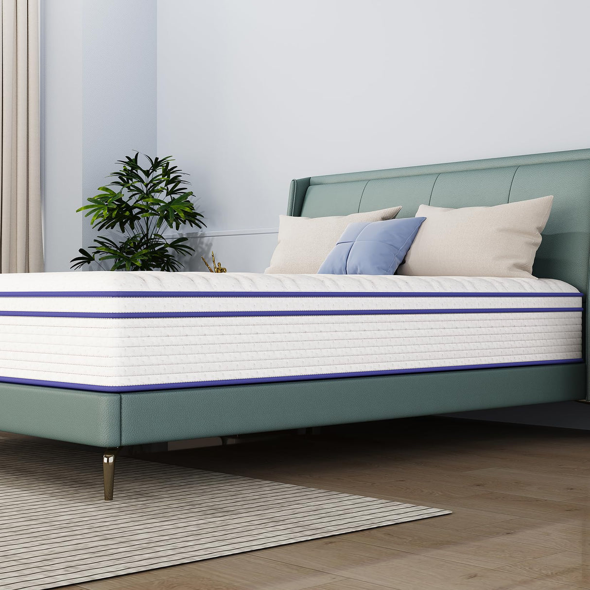 Queen Mattress, REST ONLY 10 Inch Hybrid Mattress with Gel Memory Foam Queen Size Mattress in a Box,