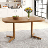 Dining Table for 4 to 6 Person, Extendable Wooden Kitchen Room Dining Table with 18" Extension Leaf