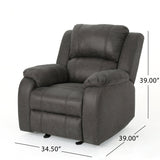 Michelle Gliding Recliner, Slate + Black