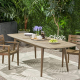 Outdoor Expandable Dining Coffee Table, Acacia Solid Wood Furniture