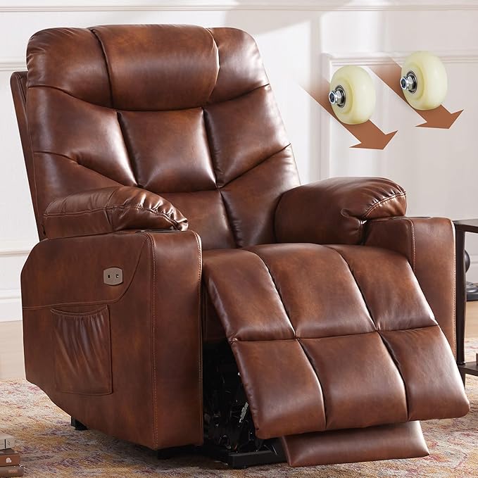 Chair, Movable with Wheels, Power Recliner Chair, Lift Chairs for Elderly, Electric Reclining