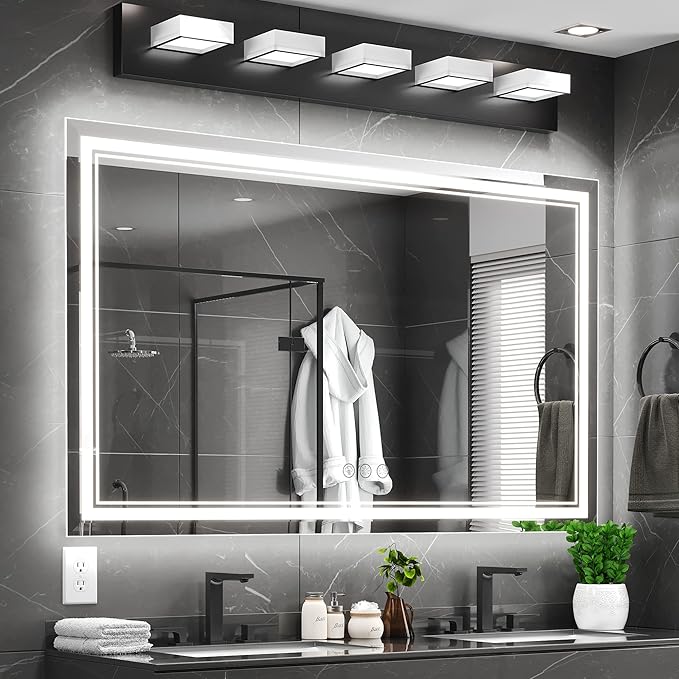 Led Mirror for Bathroom with Front Light and Backlit
