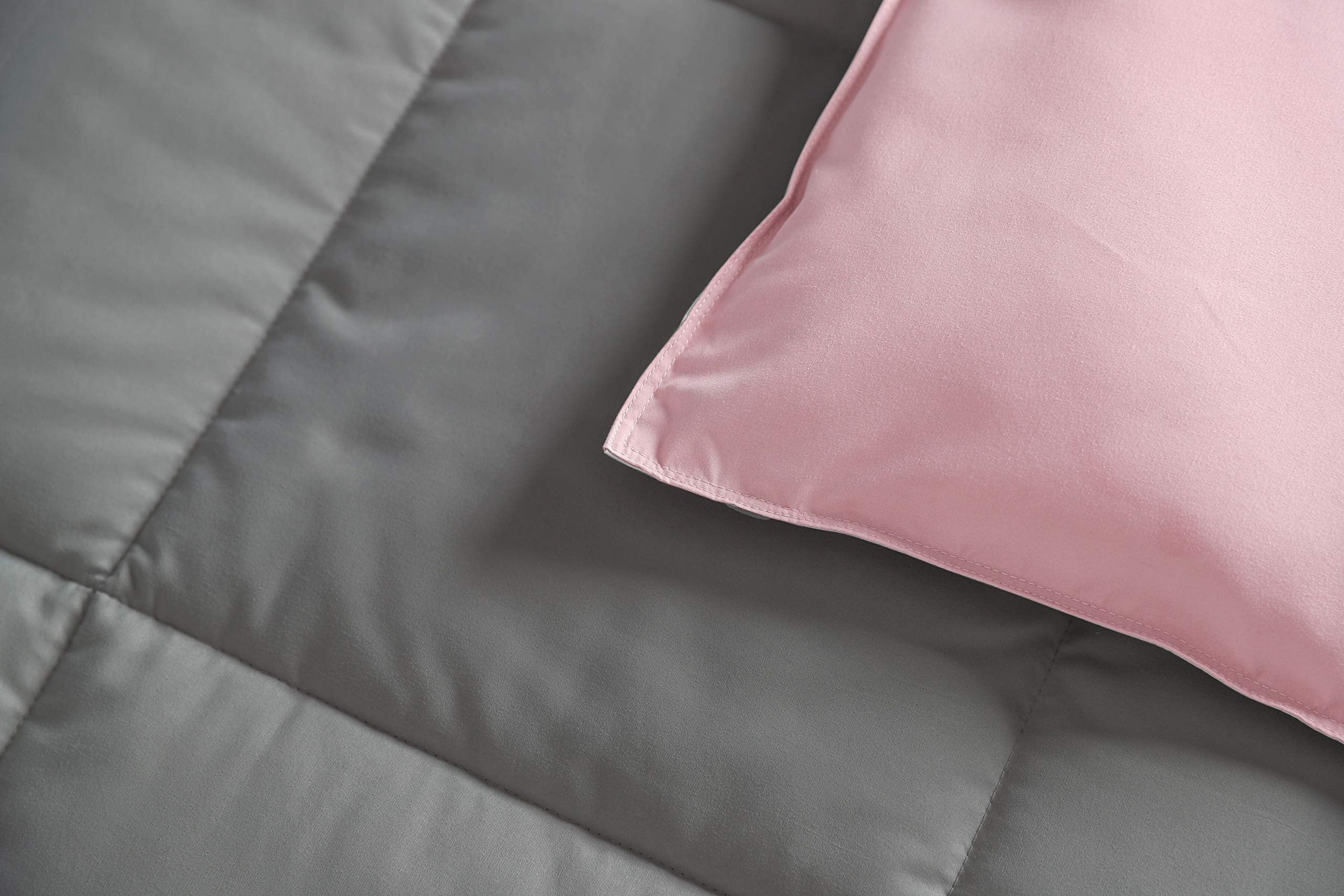 Bedding Soft and Plush Down Alternative Comforter - Reversible with 2 Colors Duvet Insert