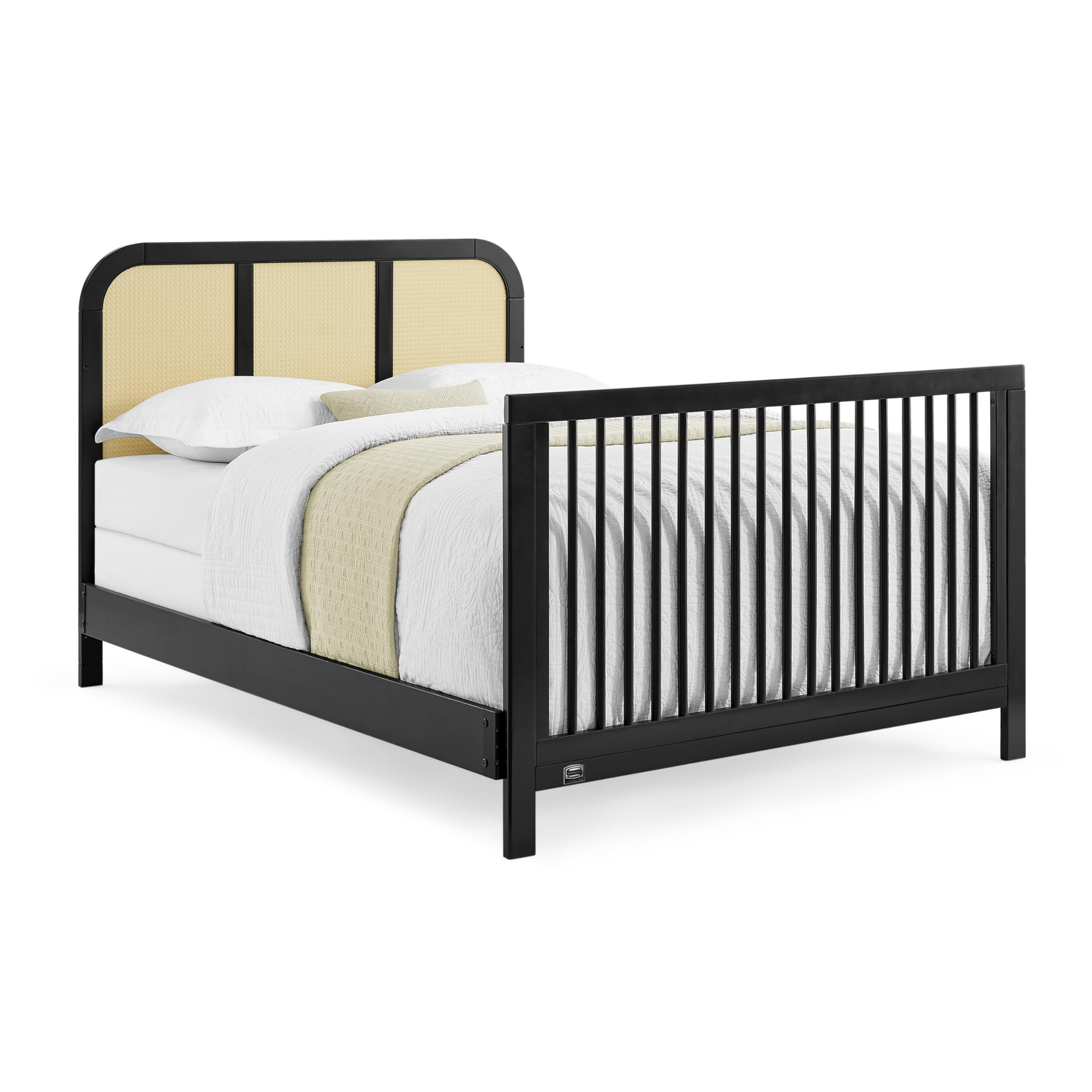 Theo 6-in-1 Convertible Crib - Greenguard Gold Certified, Black/Textured Almond