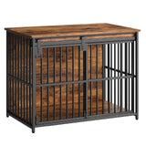 36.6" Heavy Duty Dog Crate Furniture with Sliding Barn Door