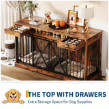 63" Extra Large Double Dog Crate with Removable Divider