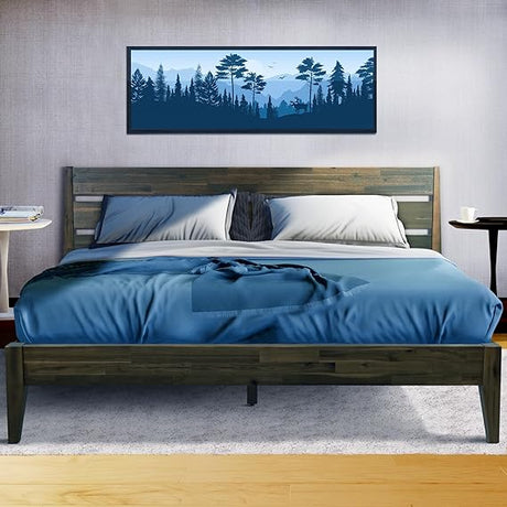 Wooden Frame with Headboard