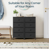 Dresser for Bedroom, Black Dresser with 4 Drawers, Chest of Drawers