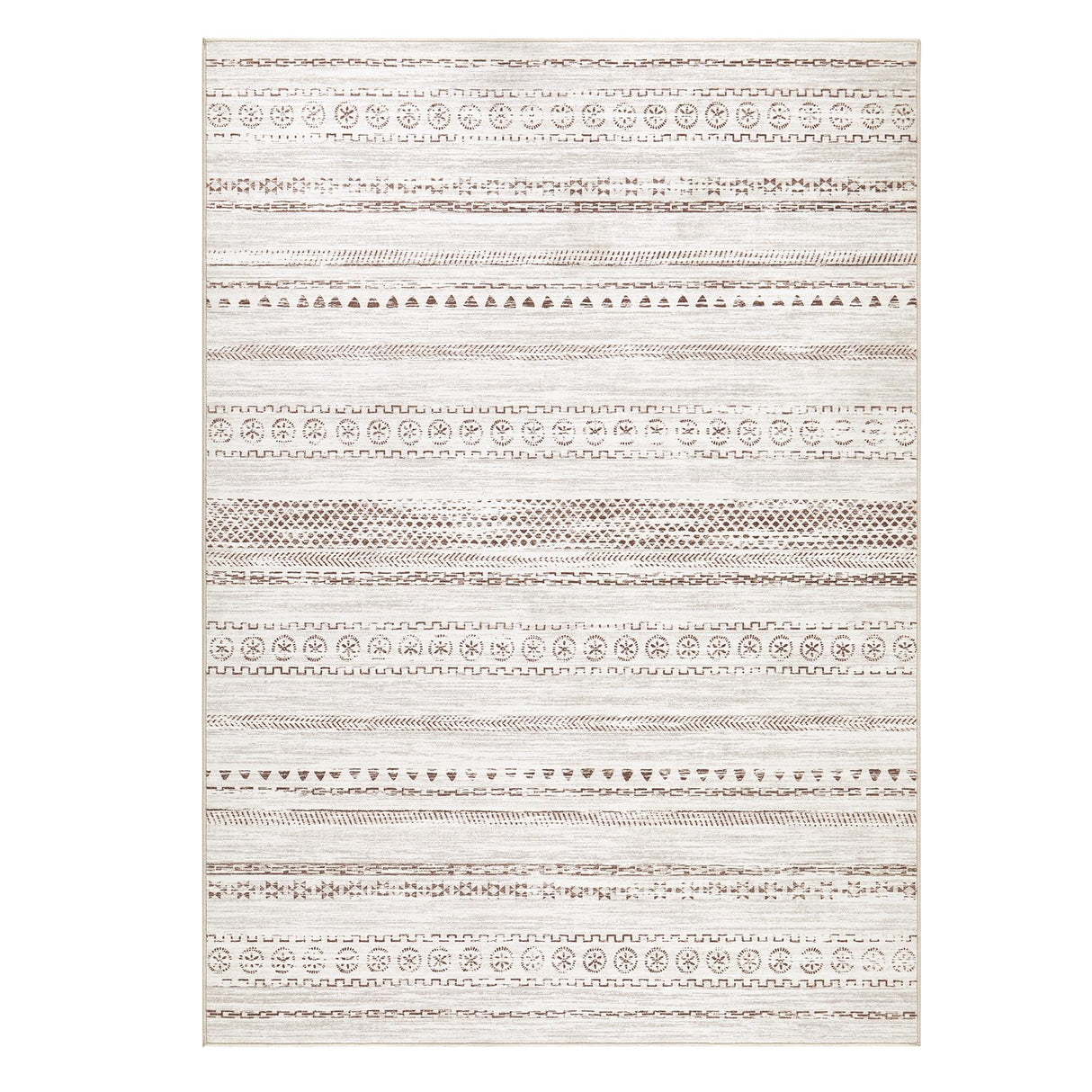 Area Rug Living Room Rugs - 9x12 Washable Boho Farmhouse Bohemian Neutral Large