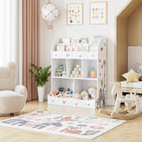 Toy Storage Organizer with Bookcase, Kids Bookshelf, Toy Storage Storage Cabinet