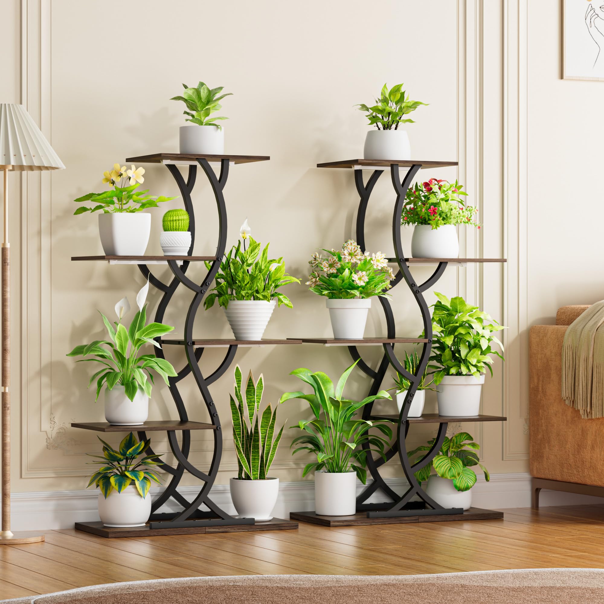 GlowCurve 43 – 5 Tier Corner Plant Stand with Grow Lights